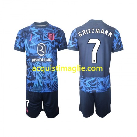 Divisa di Calcio Atlético Madrid Griezmann 7 Bambino Terza 2024/2025